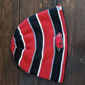 Arkansas Razorbacks toboggan/beanie hat reversible